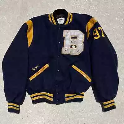 Vintage 70's / 80's Wool Varsity Jacket Boca Ciega Highschool • $115