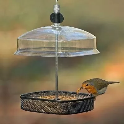 Garden Wild Bird Mealworm Hanging Feeder Seed & Nut Feeder Station With Canopy • £8.95