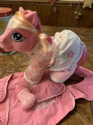 2003 My Little Pony Baby Alive Sounds Rose Blossom Plush With Carrier Bottle • $25