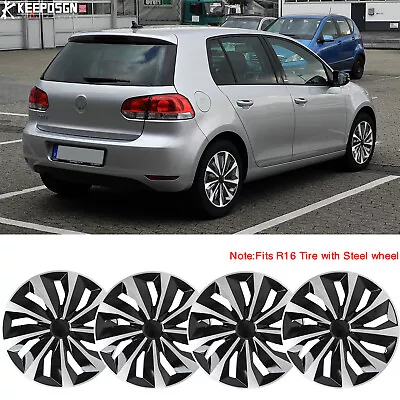 $71.44 • Buy For VW Golf Jetta 4PC 16  Hubcaps Wheel Rims Covers Hub Caps Fit R16 Steel Wheel