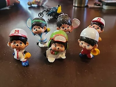 Vintage 1979 Monchhichi Monchichi Sekiguchi PVC Mini Figures Lot Of 6 • $24.99