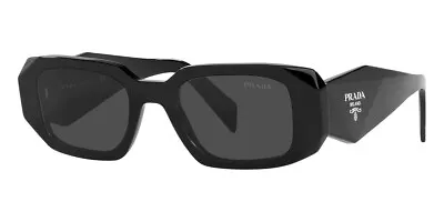 Prada PR17WS 1AB5S049 Women's Sunglasses 49 Mm Black / Dark Grey Lens • $110