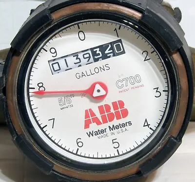 ABB C700 5/8  Direct Read Gallons Water Meter Bronze • $59