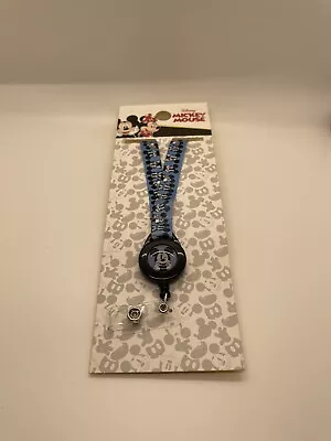 Disney Mickey Mouse Silly Face  Lanyard ID Holder Card Pass Pin Holder  New! • $7.50