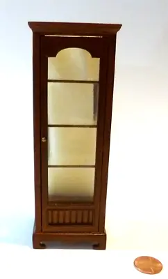 Bespaq Dollhouse Miniature  Olde Time  Island Tower Display Case 3813 New Walnut • $39.95