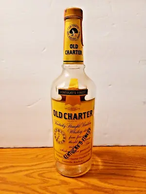Vintage Old Charter Straight Bourbon Whiskey Bottle Empty Kentucky's Finest • $19.99