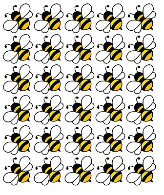 Set Of 30 Bees Edible Images Cupcake Cookie Toppers NOT PRE CUT Baby Shower • $5