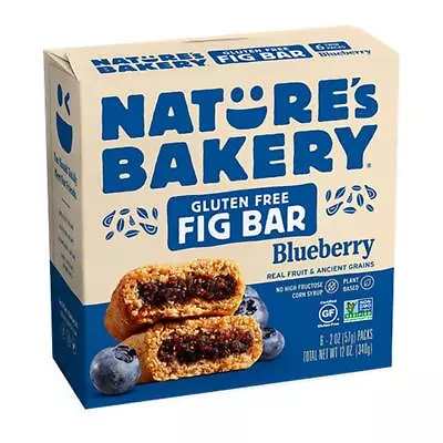 Nature'S Bakery  Gluten Free Fig Bar Blueberry  6/2 Oz • £8.76
