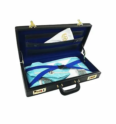 Masonic Regalia Half Apron Hard Case Mason Apron Hard Brief Case • $149.89