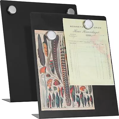 2 Pcs 11 X 8.7 Inch Magnetic Bulletin Board With Easel Stand Magnetic Metal B... • $38.84
