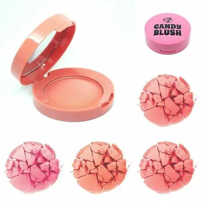W7 Pressed Powder CANDY BLUSH Pink Peach Blusher Compact Make Up 6g Sealed • £3.79