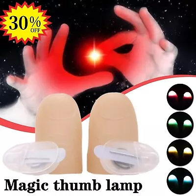 2x Magic Light Up Flashing Thumbs Fingers Trick Appearing Light - Up Close • £1.55