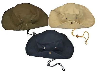£4.99 • Buy Unisex Safari Outback Australian 100% Cotton Bush Hat With Wide Brim