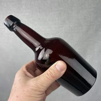 $24.50 • Buy Reddish Amber Turn Mold Glass Bottle - Liquor Malt Beer Bottle