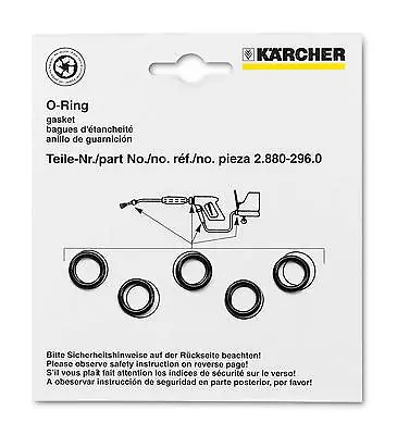 Genuine Karcher Pack Of 5 X Lance Spare O-Ring Seals For Hose Gun - 28809900 • £5.25