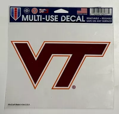 Virginia Tech Hokies Decal 5 X6  - Ultra Decal • $11.99