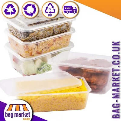 Plastic Food Containers With Lids - Takeaway - Microwave - Freezer Safe - Boxes • £19.95