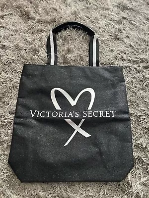 Victoria's Secret Black Sparkle  Weekender Getaway Large Tote Bag New With Tags • $15