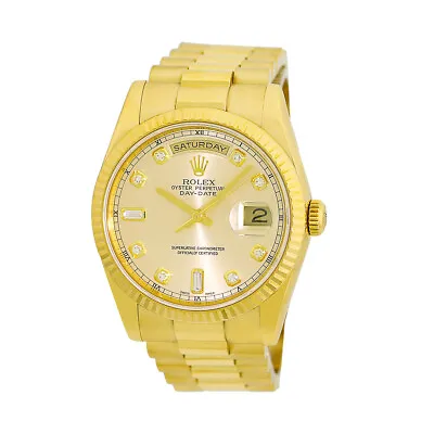 ROLEX 18K Yellow Gold 36mm Day Date Diamond President 118238 Box Warranty MINTY • $26990