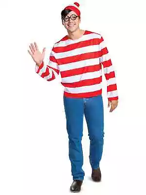 Waldo Classic Wheres Waldo Wally Story Book Week Adult Mens Costume L/XL • $85.95