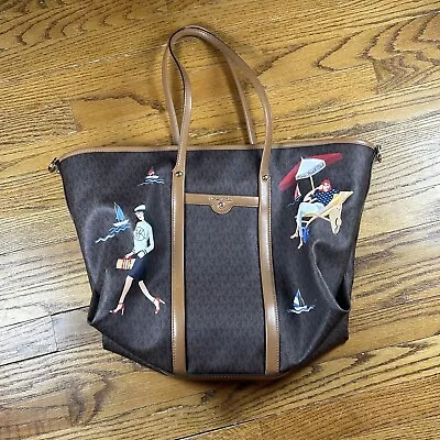 Michael Kors Beck Tote Jet Set Sailor Girls Shoulder Purse RARE Designer Bag • $125