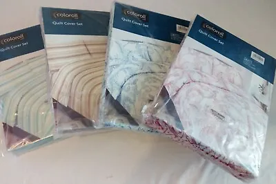 Coloroll Double Duvet Cover Set With Pillowcases Brand New Choice Of 4 Designs • £7.99