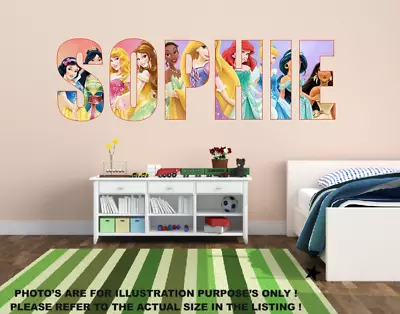 Personalised Name Princess Wall Art Sticker Quote Decal Girls Bedroom Decor • £14.99