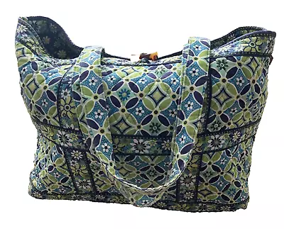 Vintage Vera Bradley Hannah Daisy Double Handle Quilted Tote Bag Floral Purse • $23.95