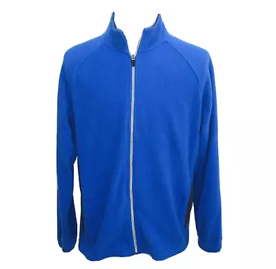 STARTER Men's (Size Large) Blue Fleece Jacket Full Zip Coat Long Sleeve Warm • $14.95