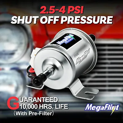 $22.79 • Buy Universal 12V Electric Fuel Pump 2.5-4PSI HEP-02A Inline Gas Diesel Low Pressure