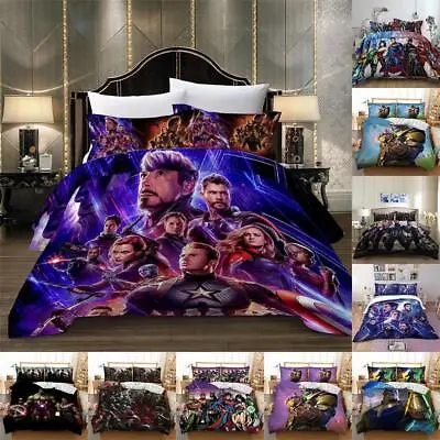 The Avengers Thanos Quilt Duvet Cover Set Twin Bedroom Decor Home Textiles • $54.99