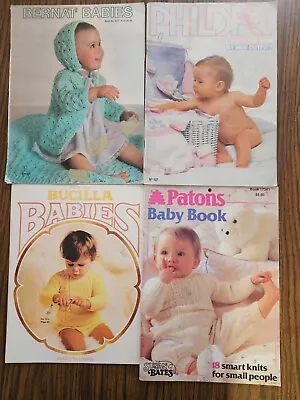 Lot Of 4 Vintage Knitting Pattern Books For Babies • $5