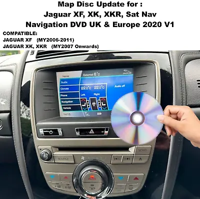 Jaguar Sat Nav Map XF XK XKR Sat Nav Map Update  Navigation DVD UK Europe • £15.50