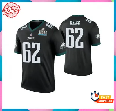 $29.50 • Buy Jason Kelce #62 Philadelphia Eagles Super Bowl 3D Print Football V-neck Shirt 2