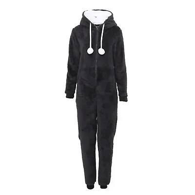 £21.99 • Buy Womens Fleece 1Onesie Ladies Fluffy Hooded Bear Jumpsuit One Piece Cozy Soft