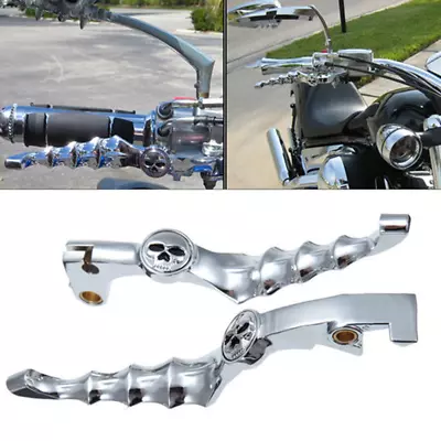 Skull Skeleton Zombie Levers Cable Clutch Fit For Honda VTX1300 Fury Multicolor • $37.19