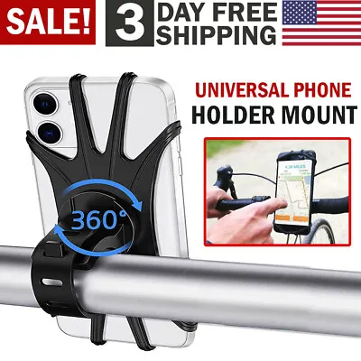 Bicycle Motorcycle MTB Bike Handlebar Silicone Mount Holder For Cell Phone GPS • $6.99