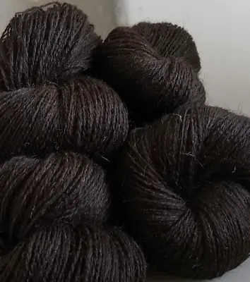 390g 4PLY BROWN BRITISH KNITTING  WOOL 4 YARN SKEINS  • £16