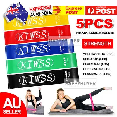 5pcs Set Resistance Bands Loop GYM Fitness Exercise Yoga Training Booty Band • $7.45