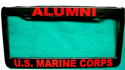  License Plate Frame-ALUMNI/U.S. MARINE CORPS-Polished ABS-Black #3324R • $9.95