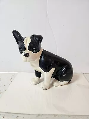 Vintage Cast Iron Boston Terrier Doorstop • $19.99