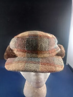 Vtg Plaid Winter Trucker Style Fitted Hat Size Medium Large *85 • $20