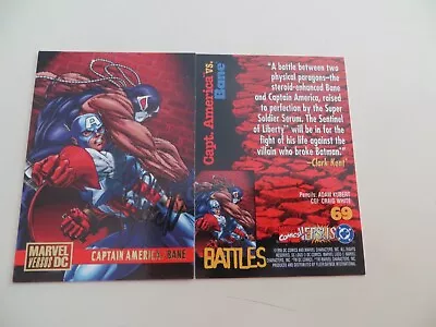 1995 Fleer Marvel Vs Dc Captain America/bane Card Signed Adam Kubert With Poa • $51.26