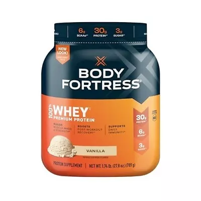 Body Fortress 100% Whey Premium Protein Powder Vanilla 1.74lbs (Packaging May • $17.09