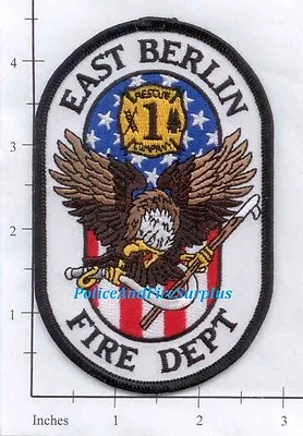 Connecticut - Berlin Rescue 1 East Berlin CT Fire Dept Patch • $3.99