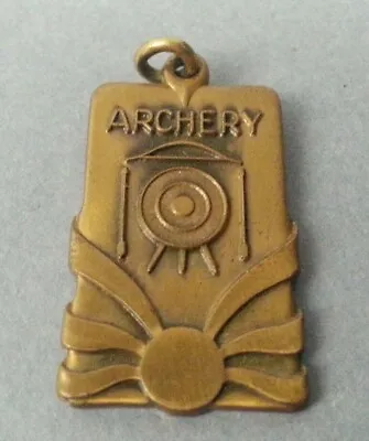 Vintage 1951 Jostens Archery Competition Bow Arrow Medal 3rd Place Sports Metal • $12.98