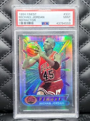 1994-95 Topps Finest #331 Michael Jordan Refractor PSA 9 Mint 2nd Year ICONIC • $999.99