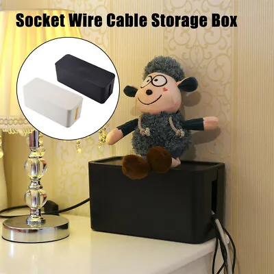 Cable Storage Box Socket Safety Tidy Organizer Wire Management Container • £11.22