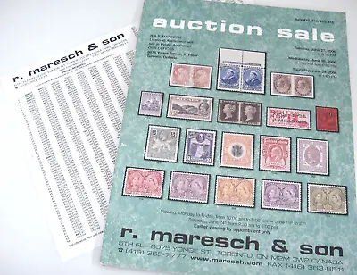Maresch 2006 Stamp Auction Catalog W Prices Realized Canada Britain Worldwide • $11.39