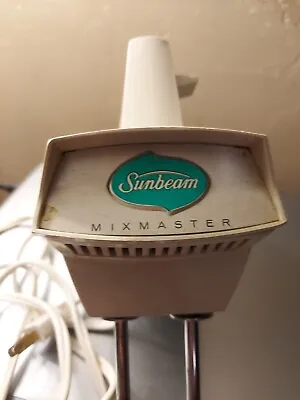 Vintage Sunbeam Mixmaster Electric Hand Mixer Teal Model HMD-1 Tested • $14.99